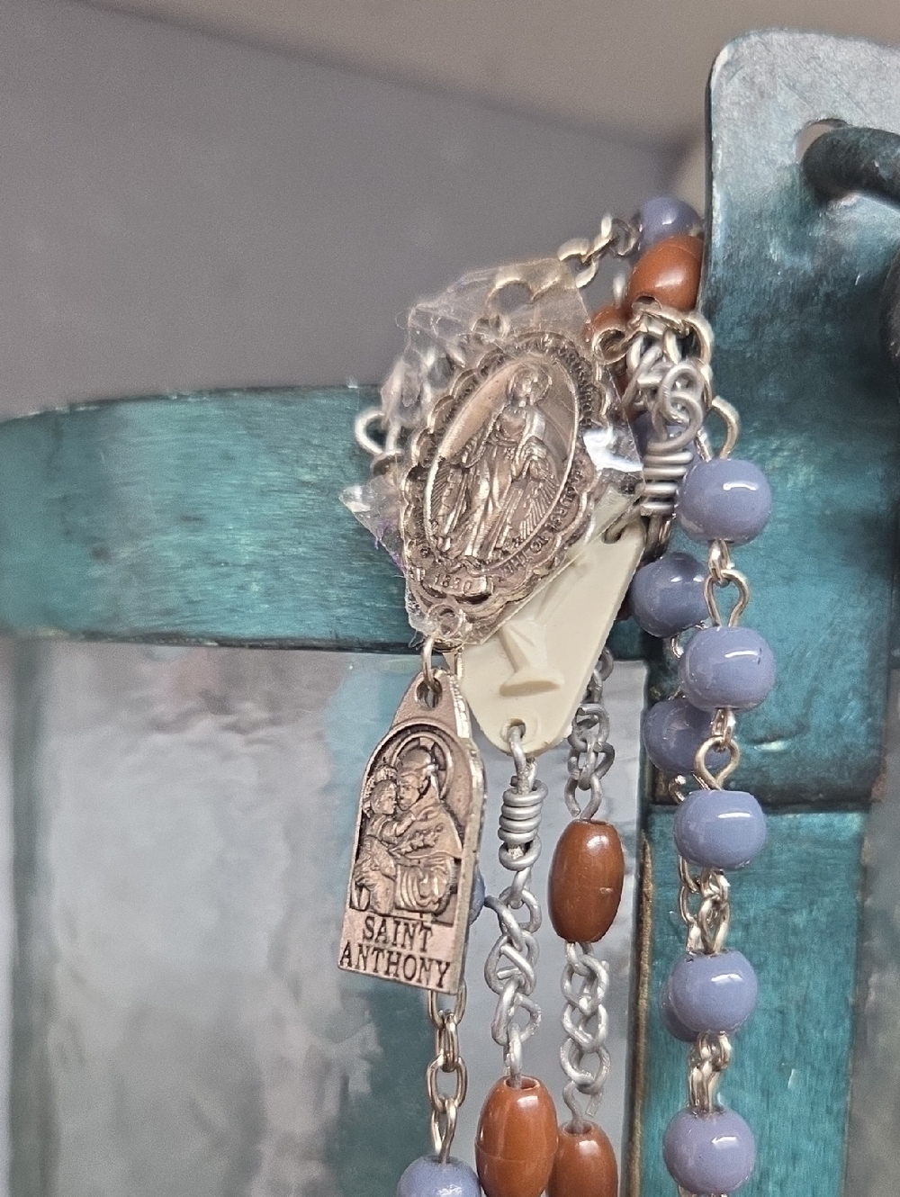 Rosary Bundle with Brown and Lavender Beads - Picture 3 of 5